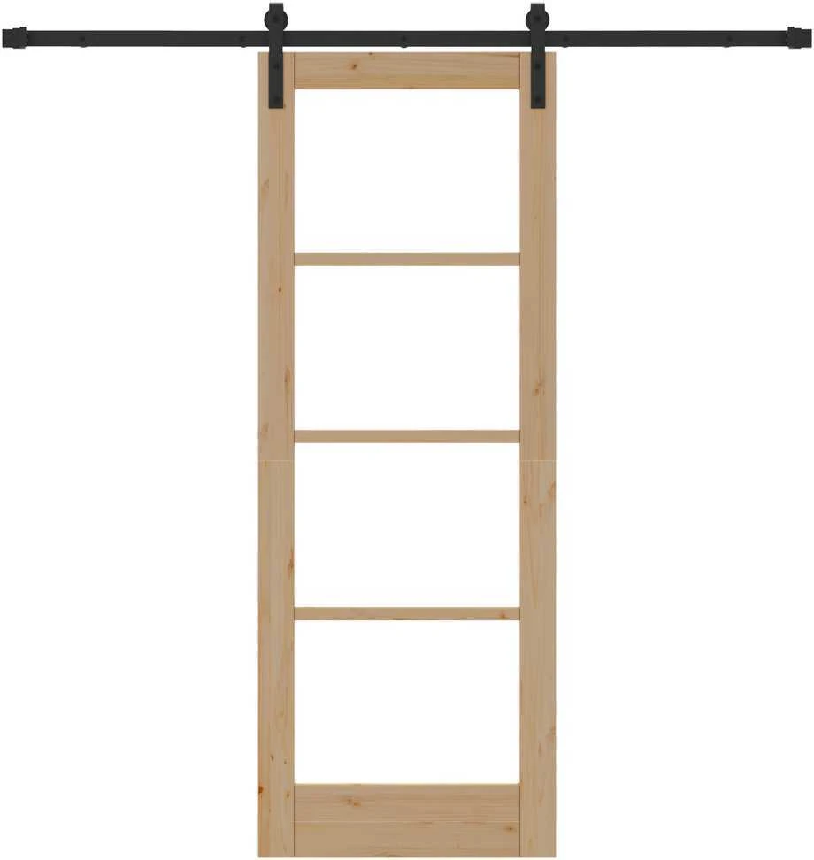 Slankios durys ORKDAL Natūrali ir juoda 73,5 x 198,5 cm