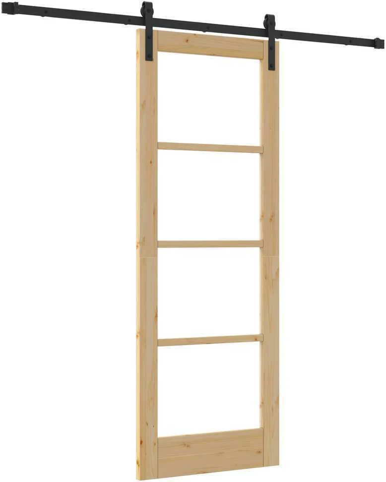 Slankios durys ORKDAL Natūrali ir juoda 73,5 x 198,5 cm