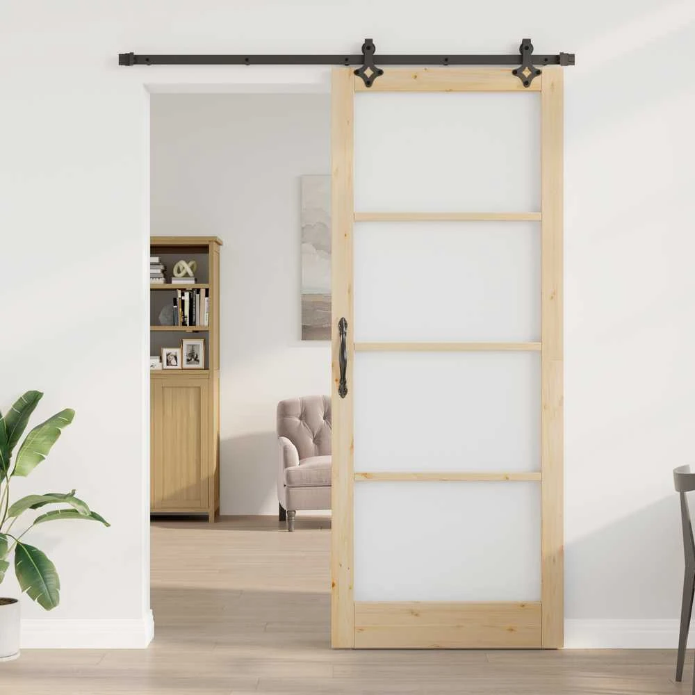 Slankios durys ORKDAL 93 x 232 cm Natūrali ir juoda