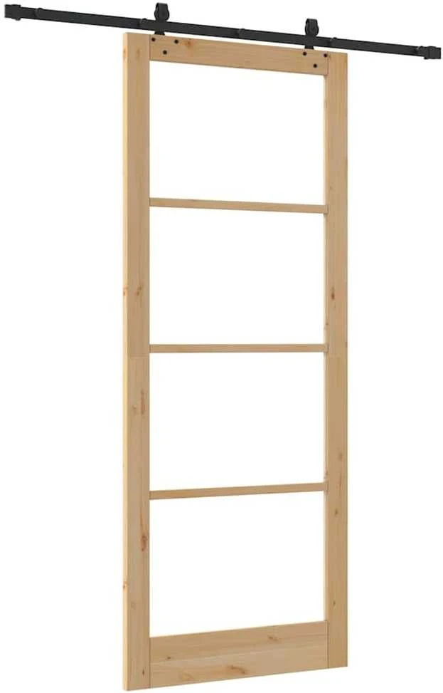 Slankios durys ORKDAL 93 x 232 cm Natūrali ir juoda