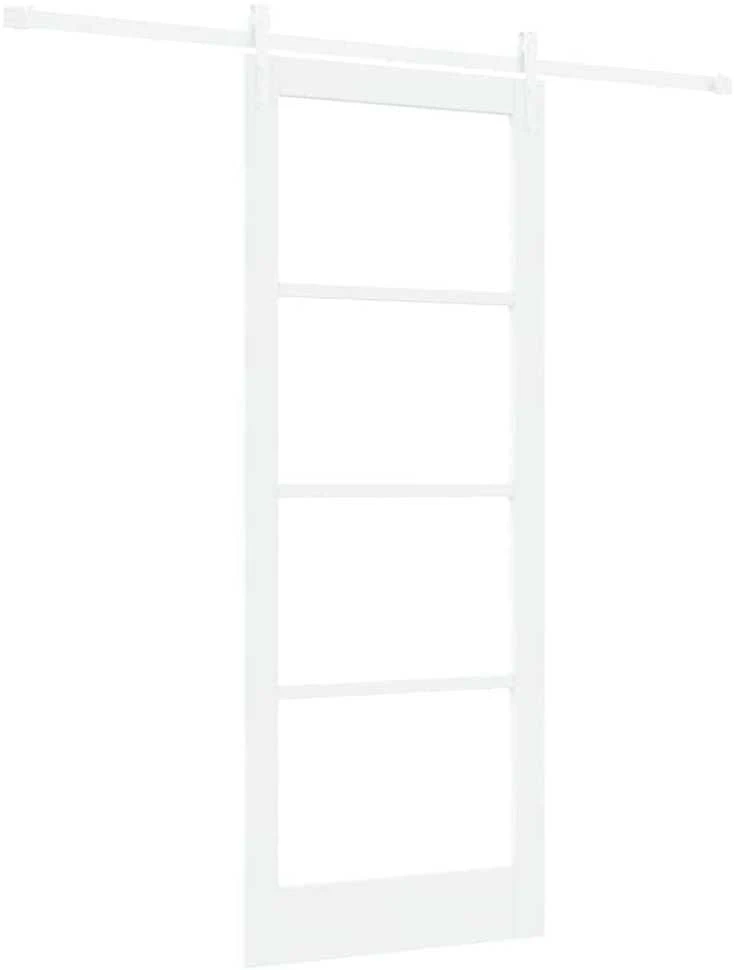 Slankios durys 83 x 211 cm Tvirtos pušies mediena ir stiklas
