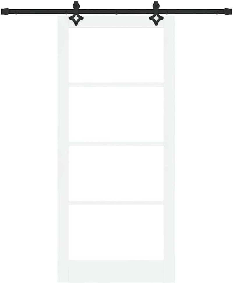 Slankios durys ORKDAL 93 x 211 cm Balta ir juoda