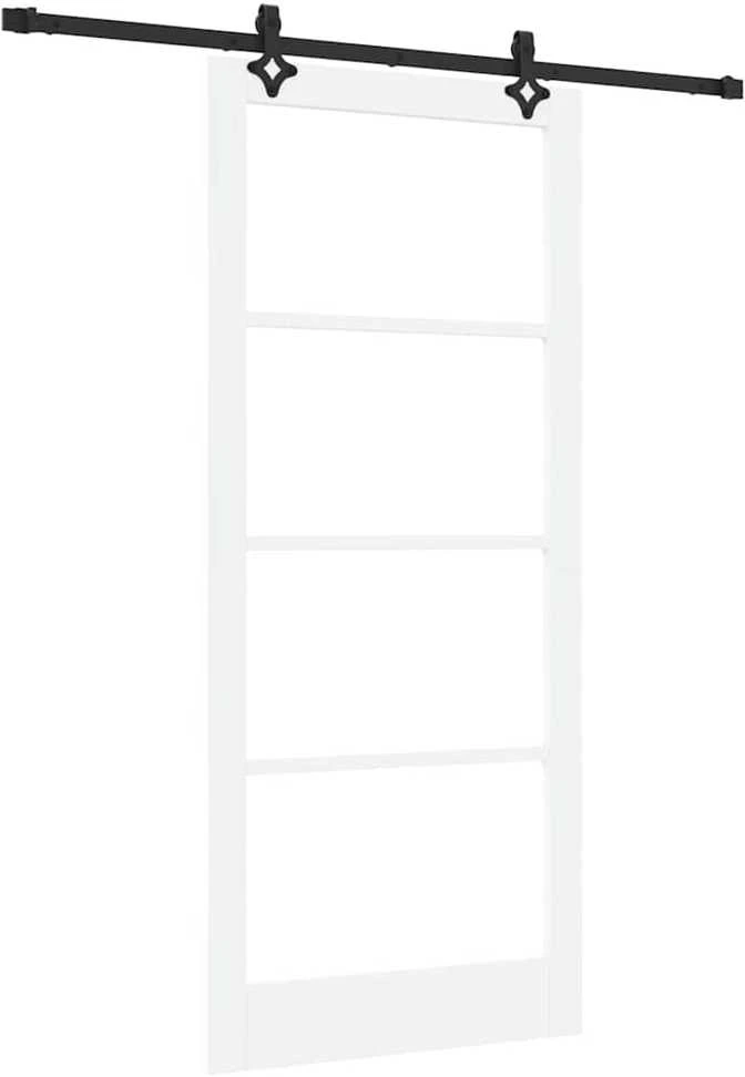 Slankios durys ORKDAL 93 x 211 cm Balta ir juoda
