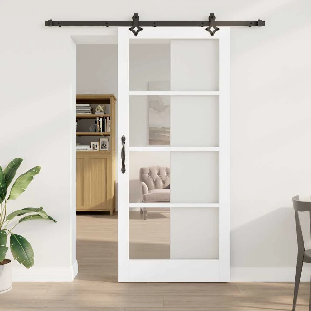 Slankios durys ORKDAL 93 x 211 cm Balta ir juoda