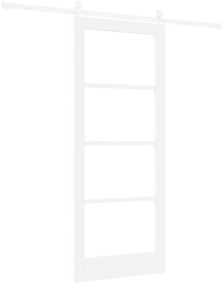 Slankios durys 83 x 202 cm Tvirtos pušies mediena ir stiklas