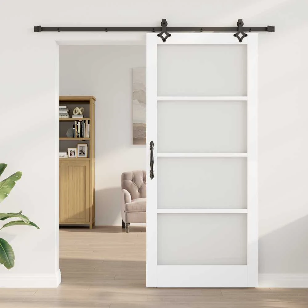 Slankios durys ORKDAL 93 x 211 cm Balta ir juoda