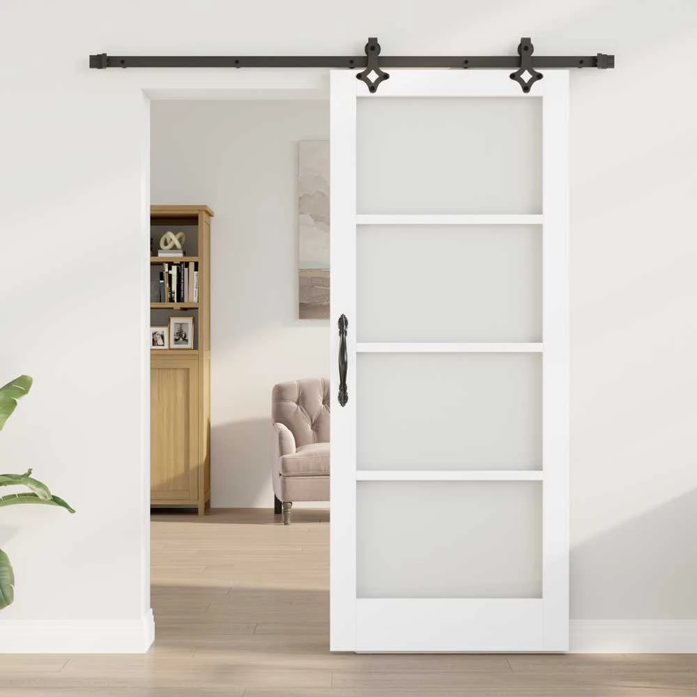 Slankios durys ORKDAL 83 x 202 cm Balta ir juoda