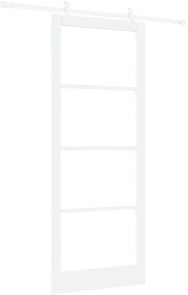 Slankios durys 93 x 232 cm Tvirtos pušies mediena ir stiklas
