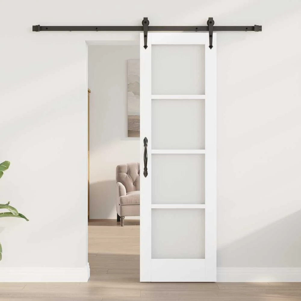 Slankios durys 61 x 198,5 cm Tvirtos pušies mediena ir stiklas