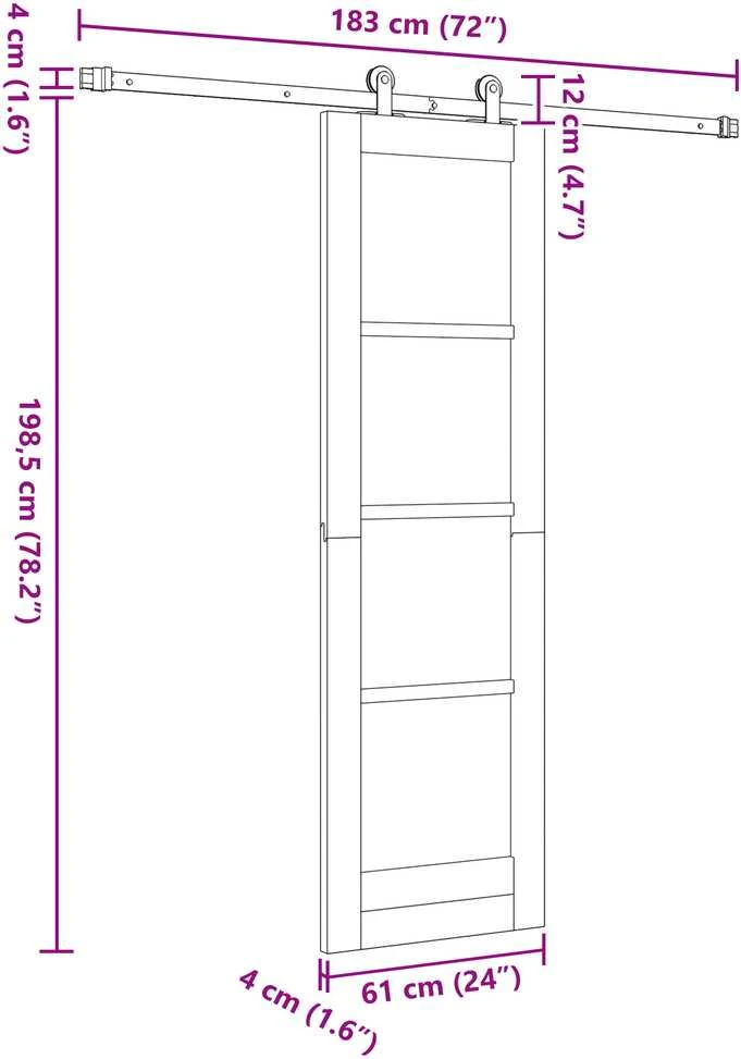 Slankios durys ORKDAL 61 x 198,5 cm Natūrali