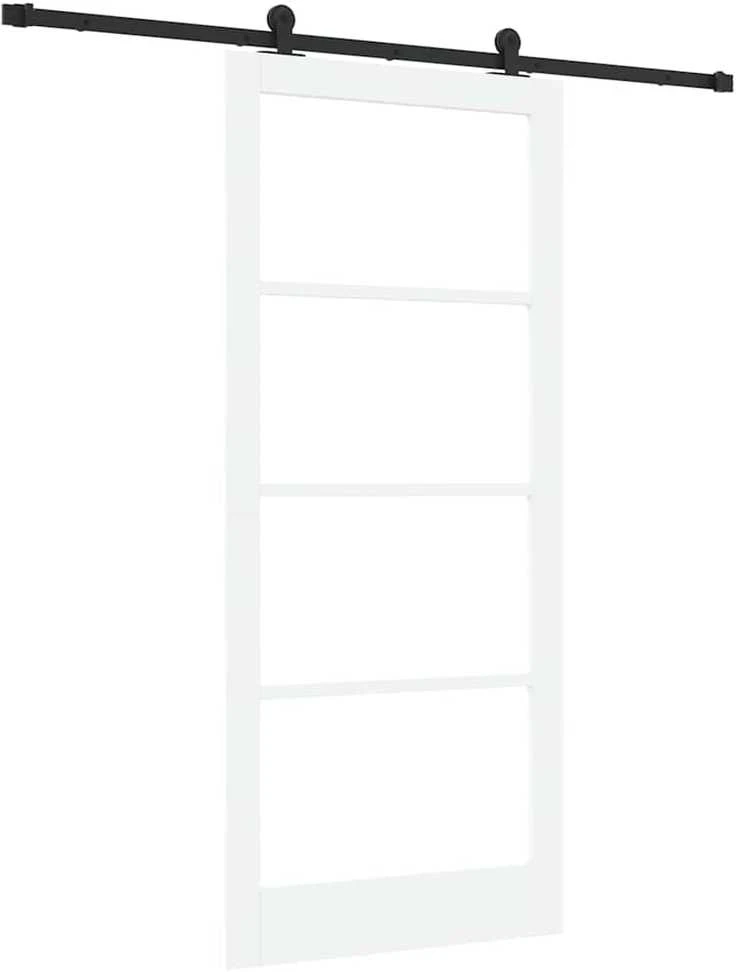 Slankios durys ORKDAL 93 x 211 cm Balta ir juoda