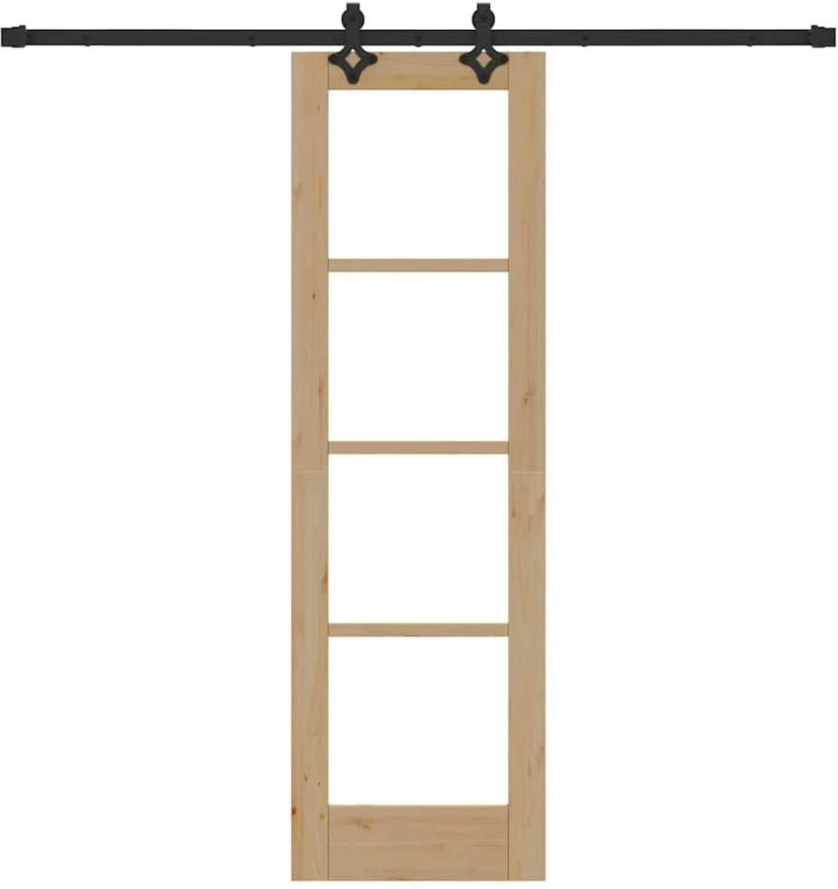Slankios durys ORKDAL 61 x 198,5 cm Natūrali ir juoda