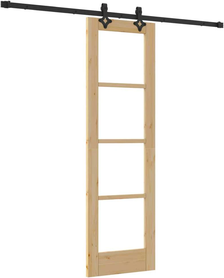 Slankios durys ORKDAL 61 x 198,5 cm Natūrali ir juoda