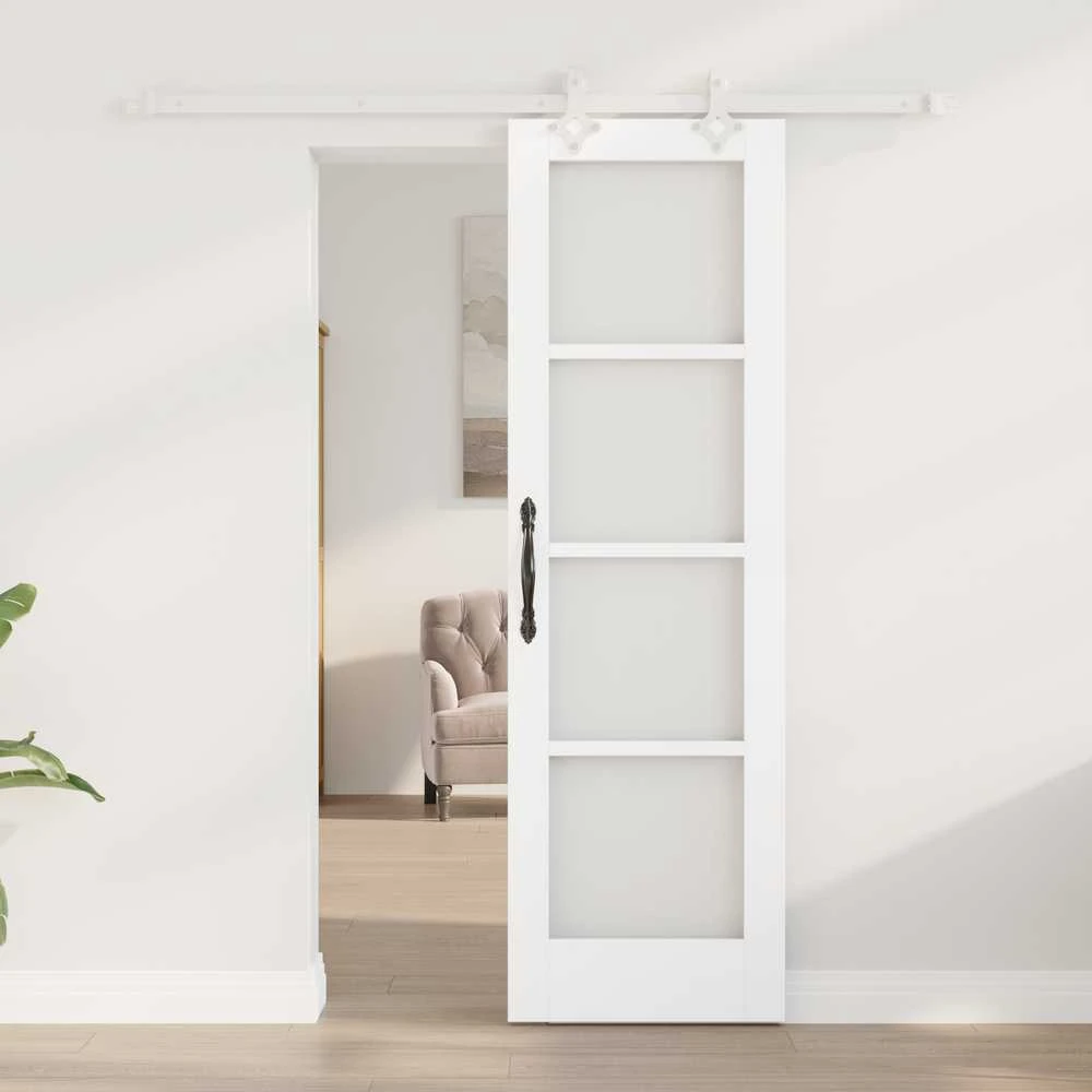 Slankios durys 61 x 198,5 cm Tvirtos pušies mediena ir stiklas