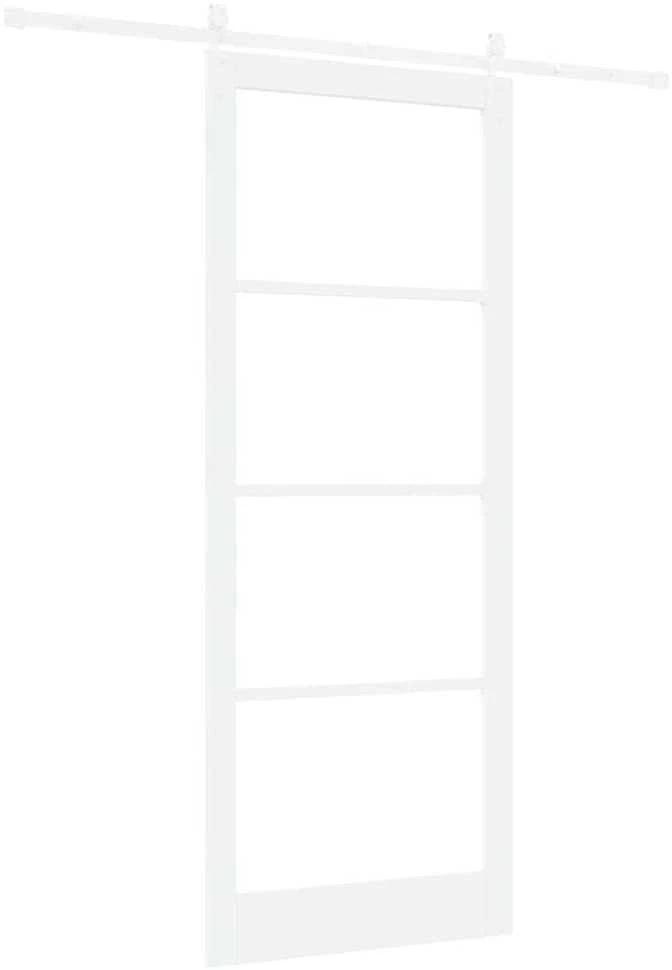 Slankios durys 93 x 232 cm Tvirtos pušies mediena ir stiklas