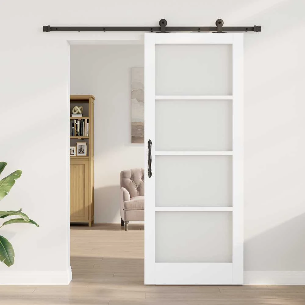 Slankios durys ORKDAL 83 x 211 cm Balta ir juoda
