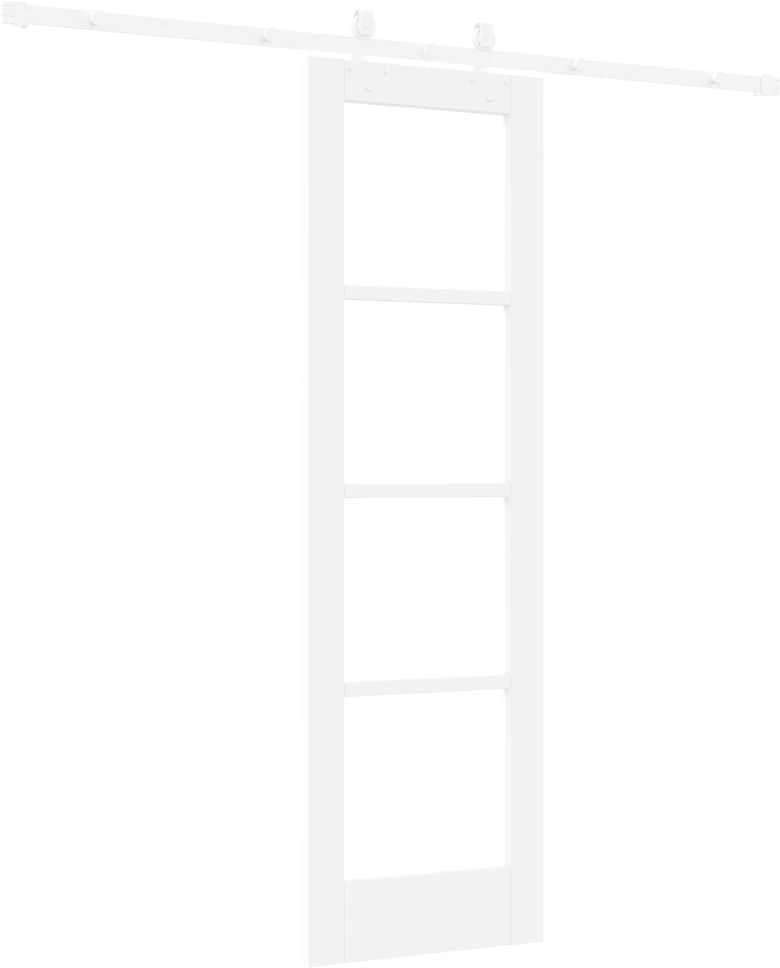 Slankios durys 61 x 198,5 cm Tvirtos pušies mediena ir stiklas