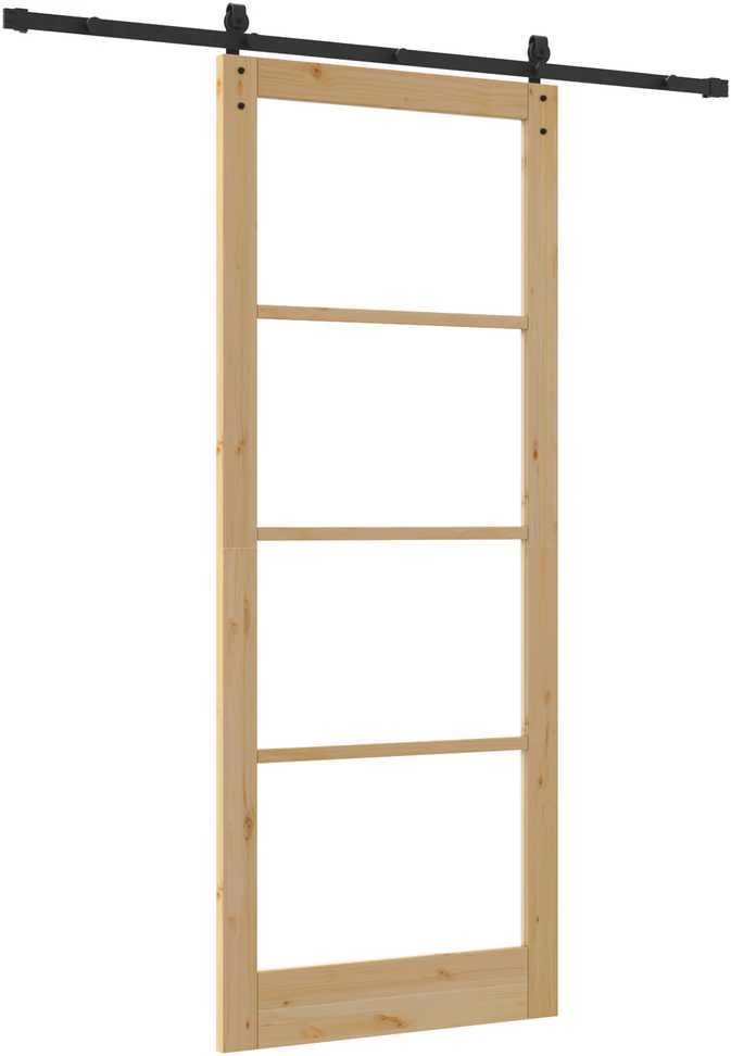 Slankios durys ORKDAL Natūrali ir juoda 93 x 232 cm