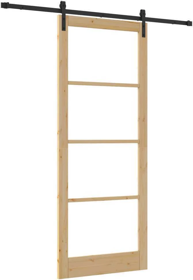 Slankios durys ORKDAL Natūrali ir juoda 93 x 232 cm