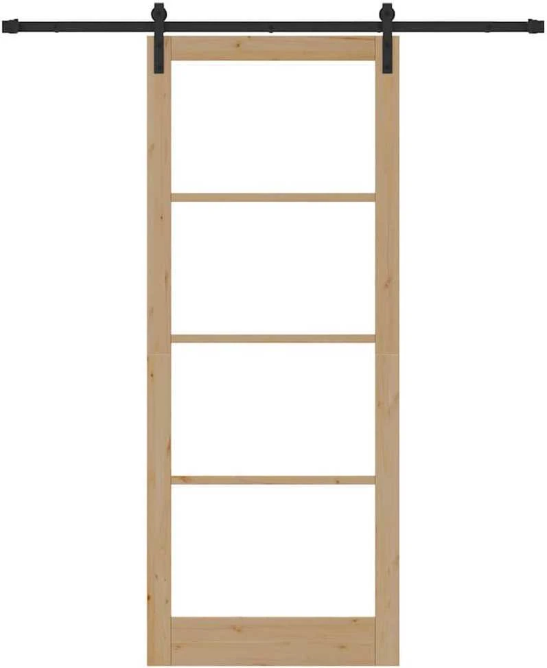 Slankios durys ORKDAL Natūrali ir juoda 93 x 232 cm