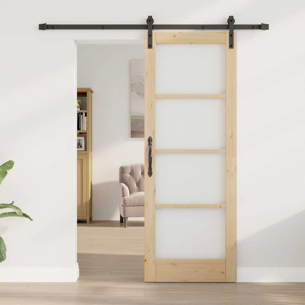Slankios durys ORKDAL Natūrali ir juoda 73,5 x 198,5 cm