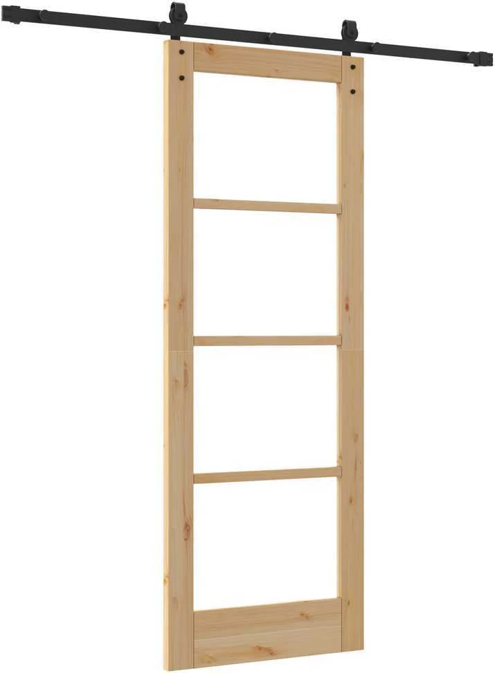 Slankios durys ORKDAL Natūrali ir juoda 73,5 x 198,5 cm