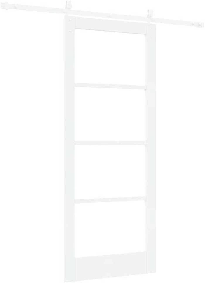 Slankios durys 83 x 202 cm Tvirtos pušies mediena ir stiklas