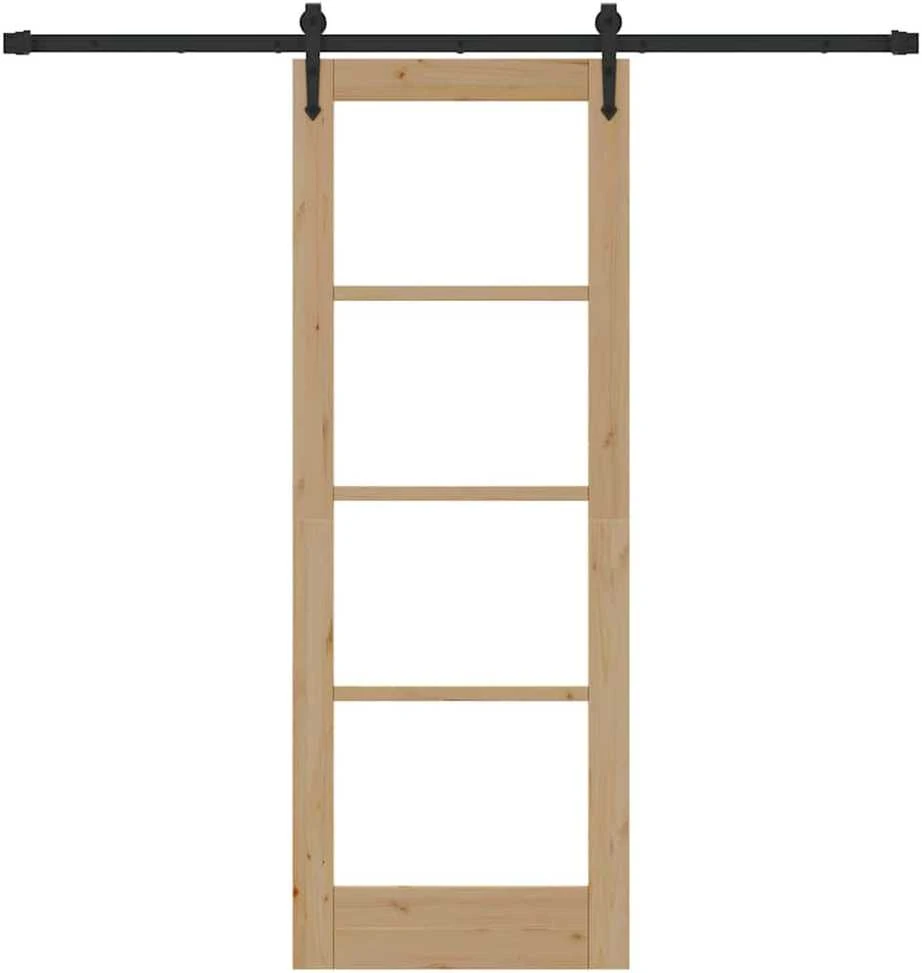 Slankios durys 73,5 x 198,5 cm Natūrali ir juoda