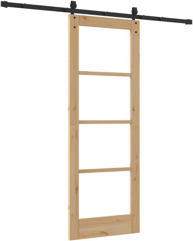 Slankios durys 73,5 x 198,5 cm Natūrali ir juoda
