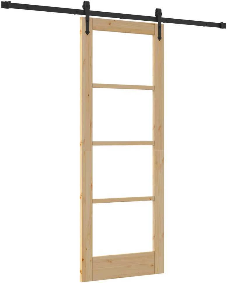 Slankios durys 73,5 x 198,5 cm Natūrali ir juoda
