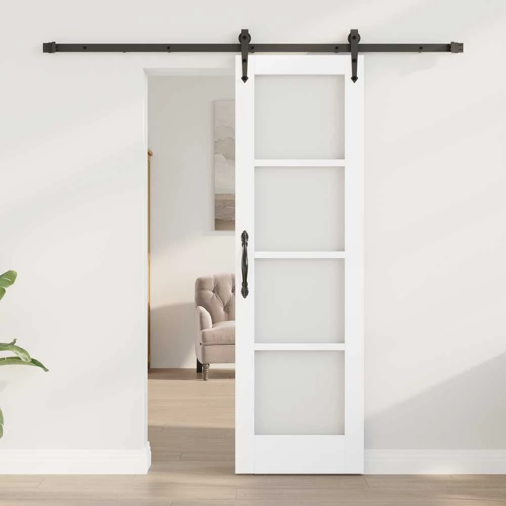 Slankios durys 61 x 198,5 cm Tvirtos pušies mediena ir stiklas