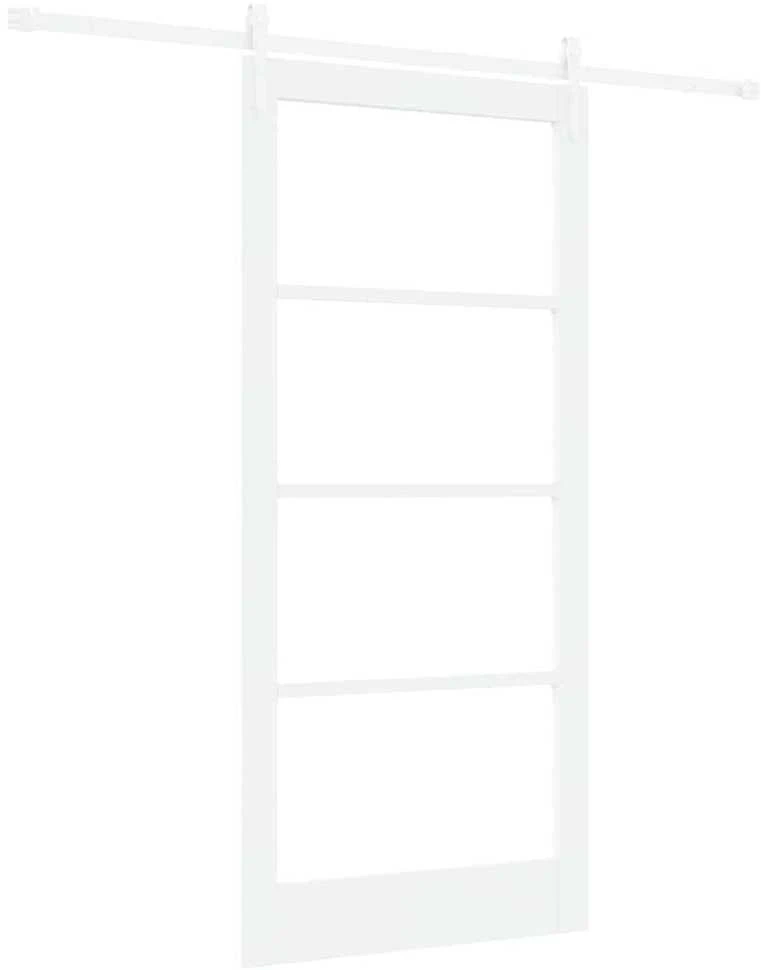 Slankios durys 93 x 202 cm Tvirtos pušies mediena ir stiklas
