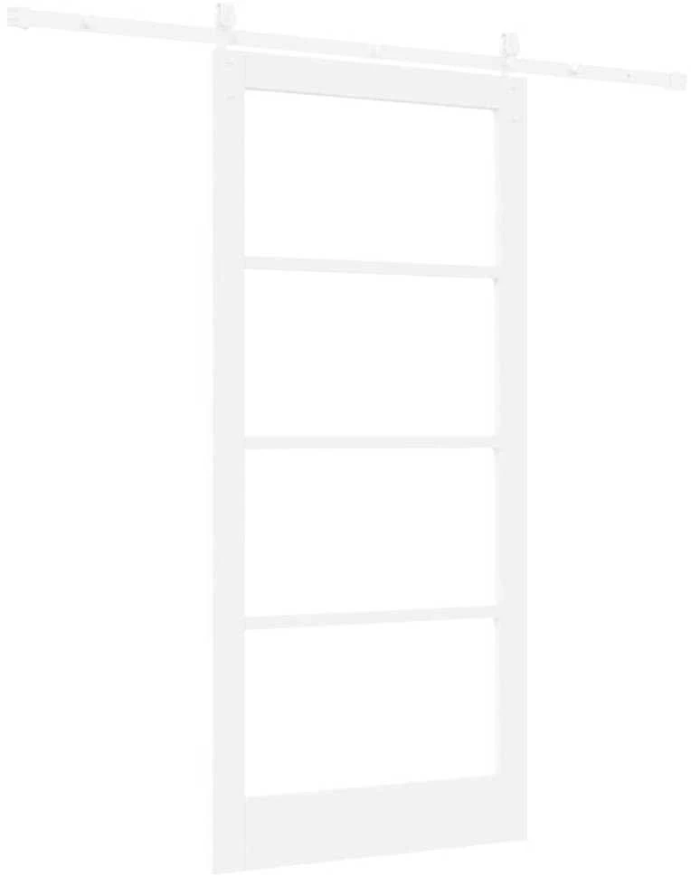 Slankios durys 93 x 202 cm Tvirtos pušies mediena ir stiklas
