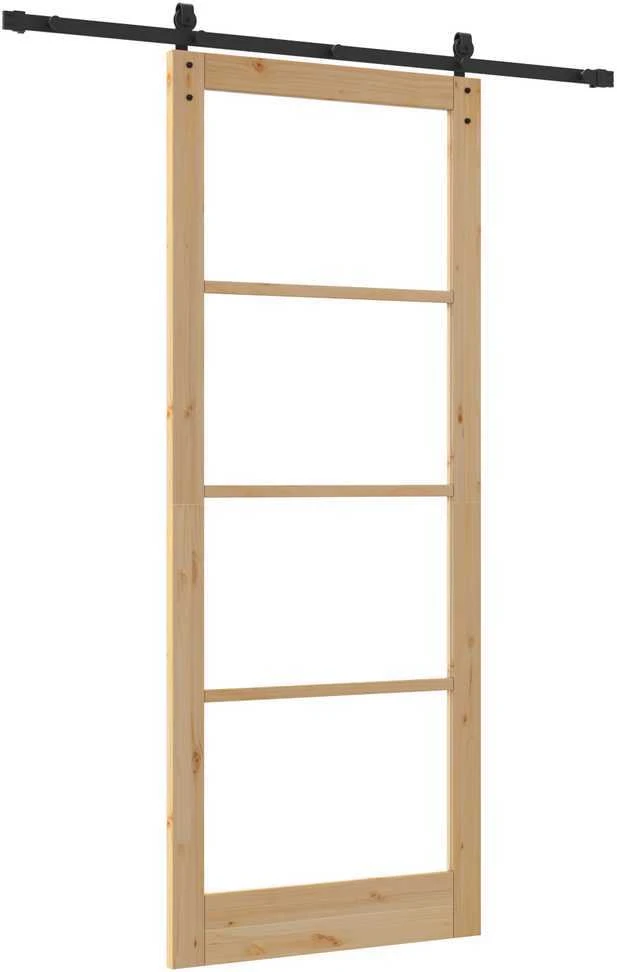 Slankios durys ORKDAL Natūrali ir juoda 93 x 232 cm