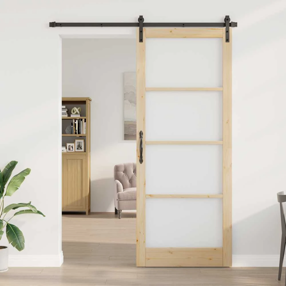 Slankios durys ORKDAL Natūrali ir juoda 93 x 232 cm