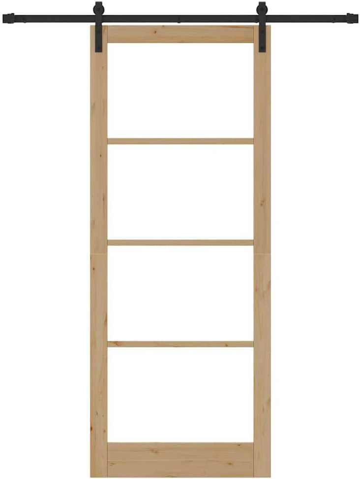 Slankios durys ORKDAL Natūrali ir juoda 93 x 232 cm