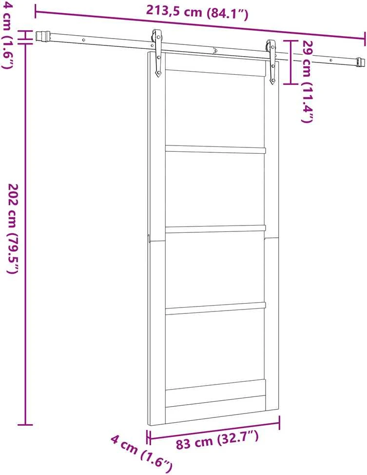 Slankios durys ORKDAL 83 x 202 cm Balta