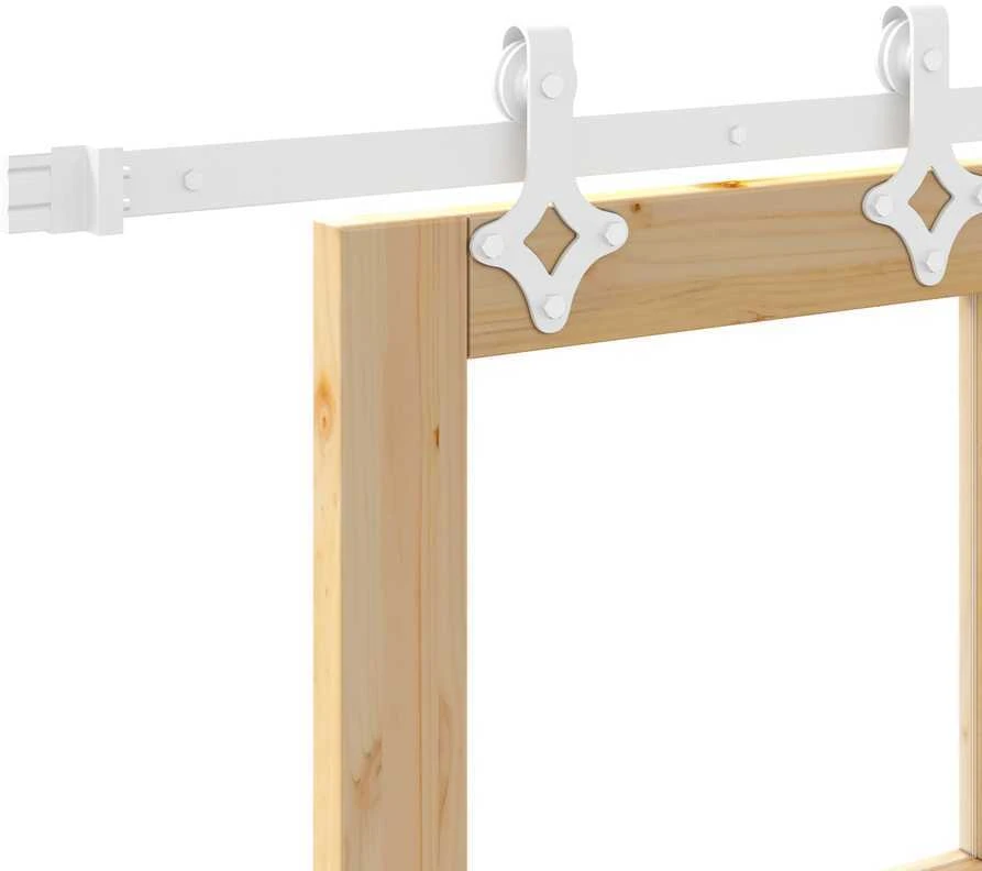 Slankios durys 93 x 232 cm Tvirtos pušies mediena ir stiklas