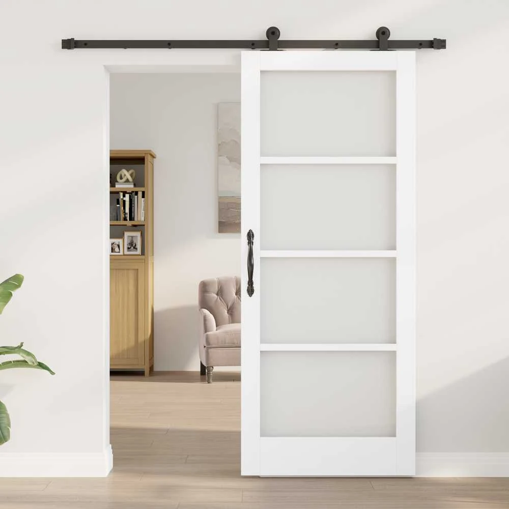 Slankios durys ORKDAL 83 x 202 cm Balta ir juoda