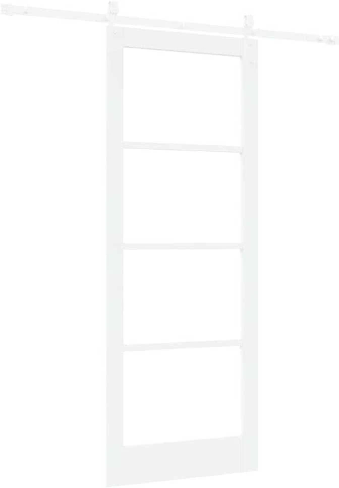 Slankios durys 83 x 211 cm Tvirtos pušies mediena ir stiklas
