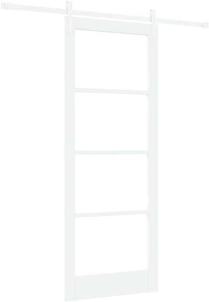 Slankios durys 83 x 211 cm Tvirtos pušies mediena ir stiklas
