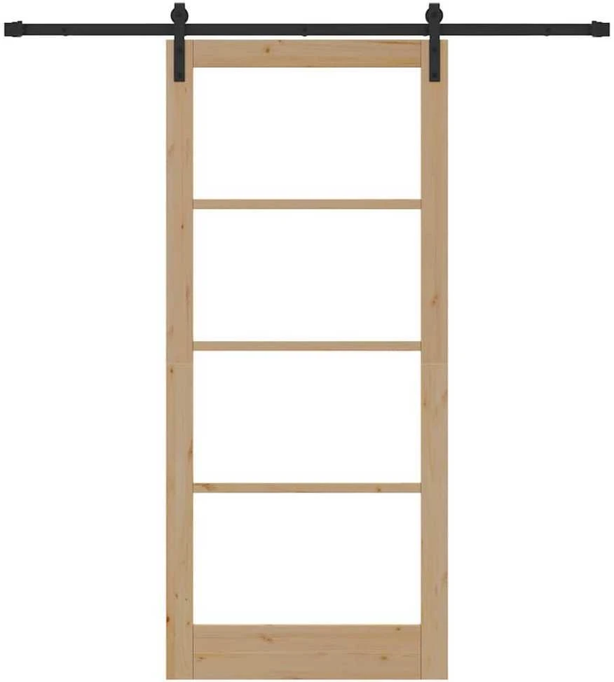 Slankios durys ORKDAL Natūrali ir juoda 93 x 211 cm