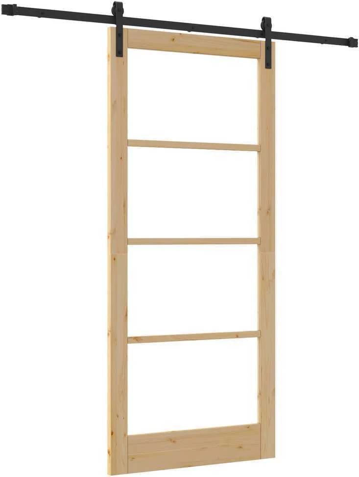 Slankios durys ORKDAL Natūrali ir juoda 93 x 211 cm