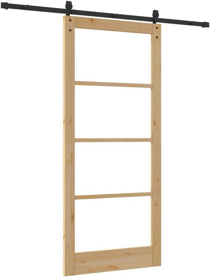 Slankios durys ORKDAL Natūrali ir juoda 93 x 211 cm