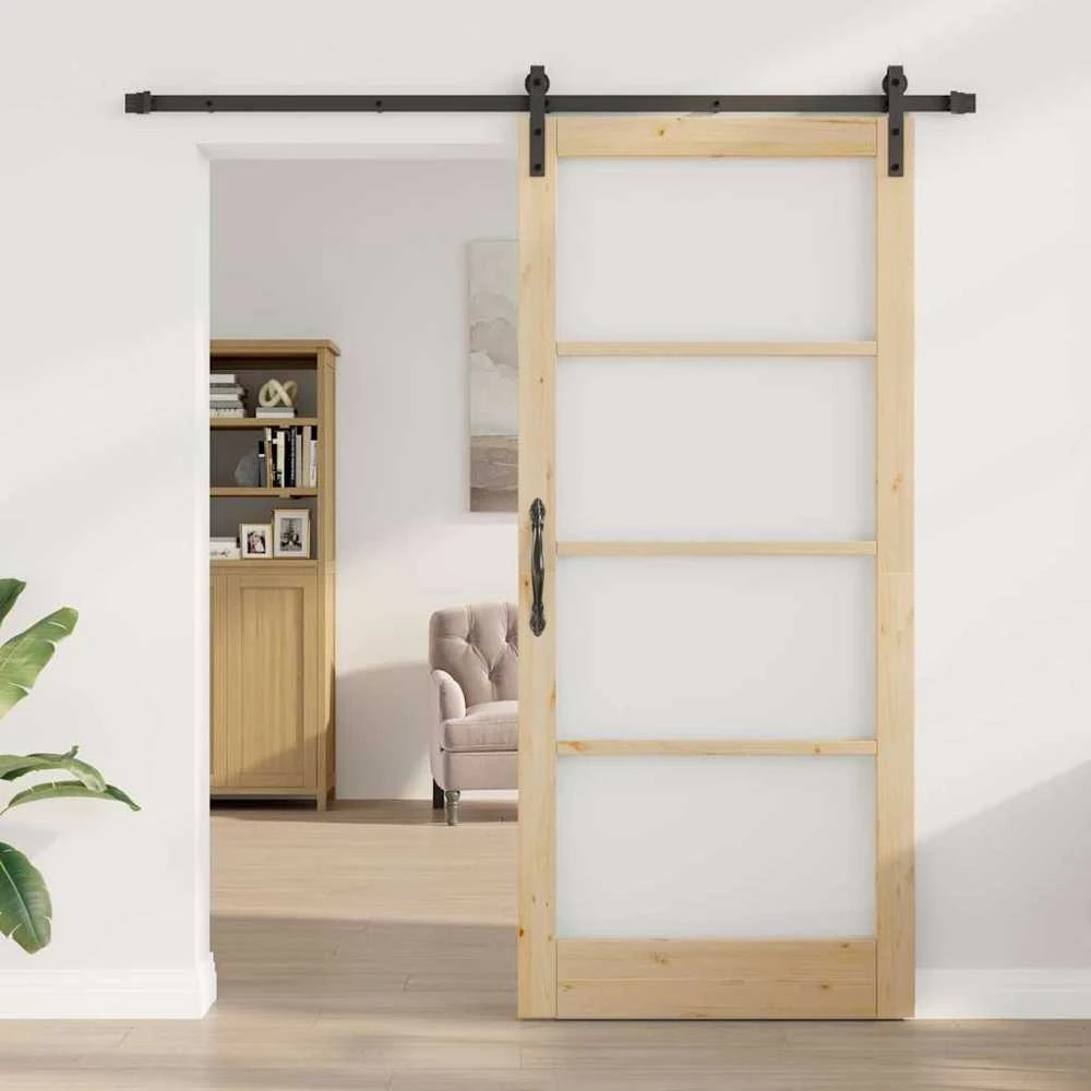 Slankios durys ORKDAL Natūrali ir juoda 93 x 211 cm