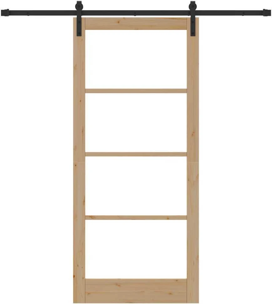 Slankios durys ORKDAL Natūrali ir juoda 93 x 211 cm