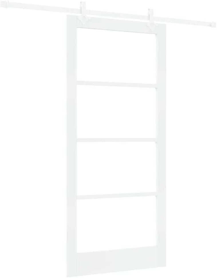 Slankios durys 93 x 202 cm Tvirtos pušies mediena ir stiklas