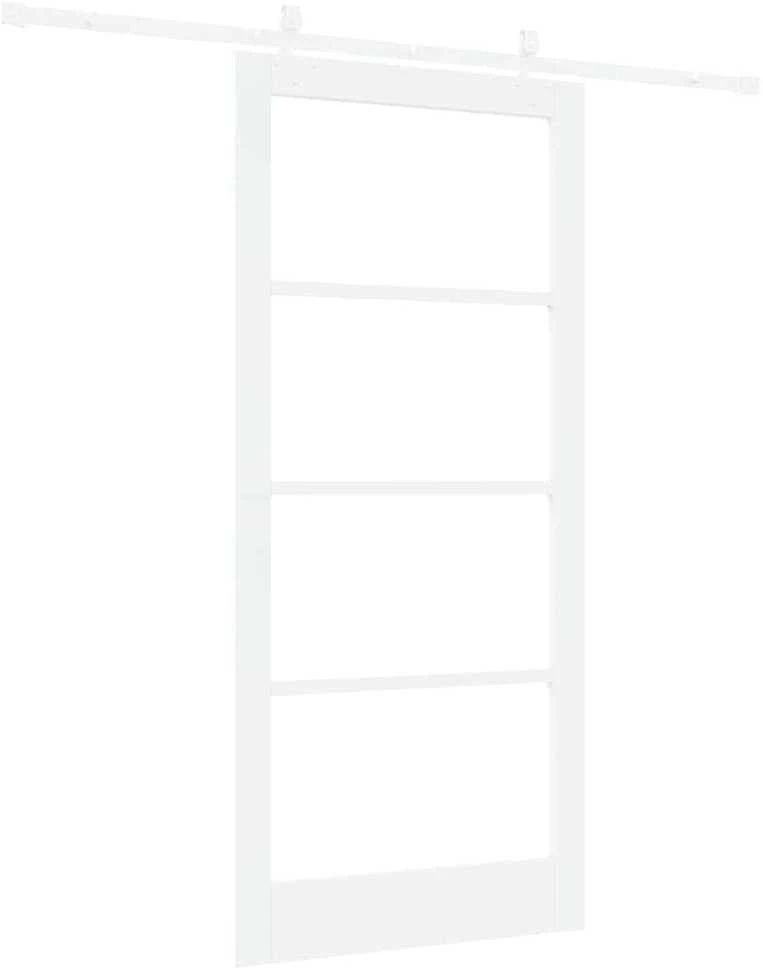 Slankios durys 93 x 202 cm Tvirtos pušies mediena ir stiklas
