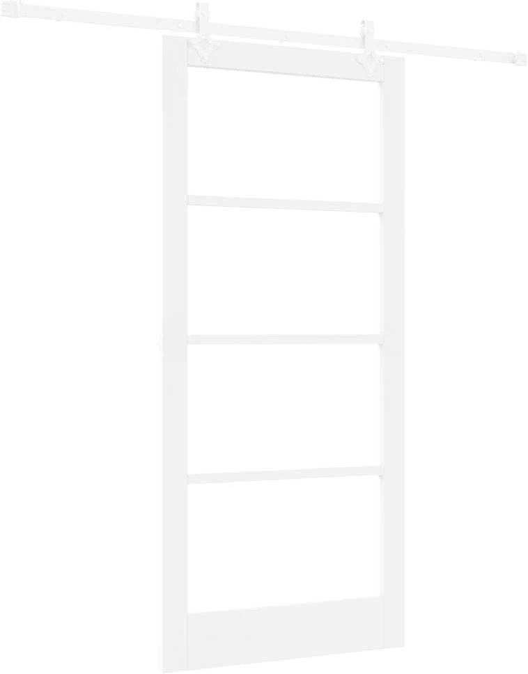 Slankios durys 93 x 202 cm Tvirtos pušies mediena ir stiklas