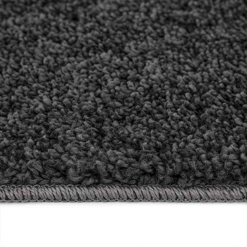 Neslystantis plaukuotas kilimas Tamsiai pilka 120 x 120 cm PP